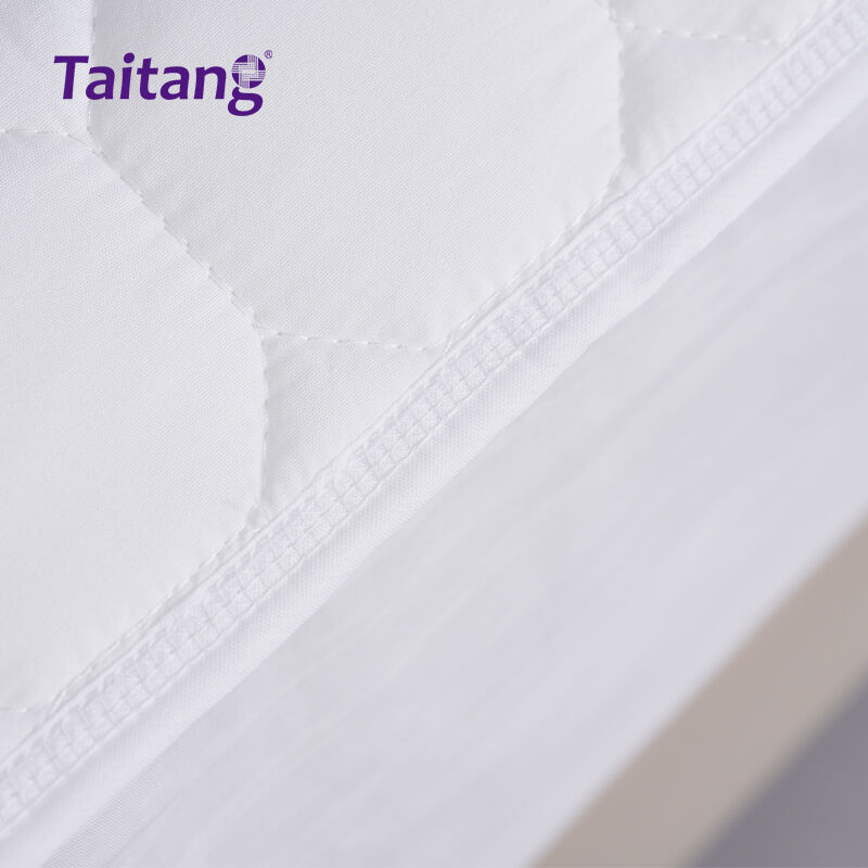 Waterproof Hotel Mattress Protector 2000# Quilted Brushed Fabric Mattress Pad for Luxury Hospitality