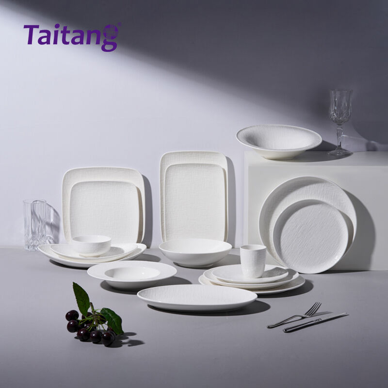 Porcelain Dinnerware Dishes & Plate Set Custom Catering Supplies