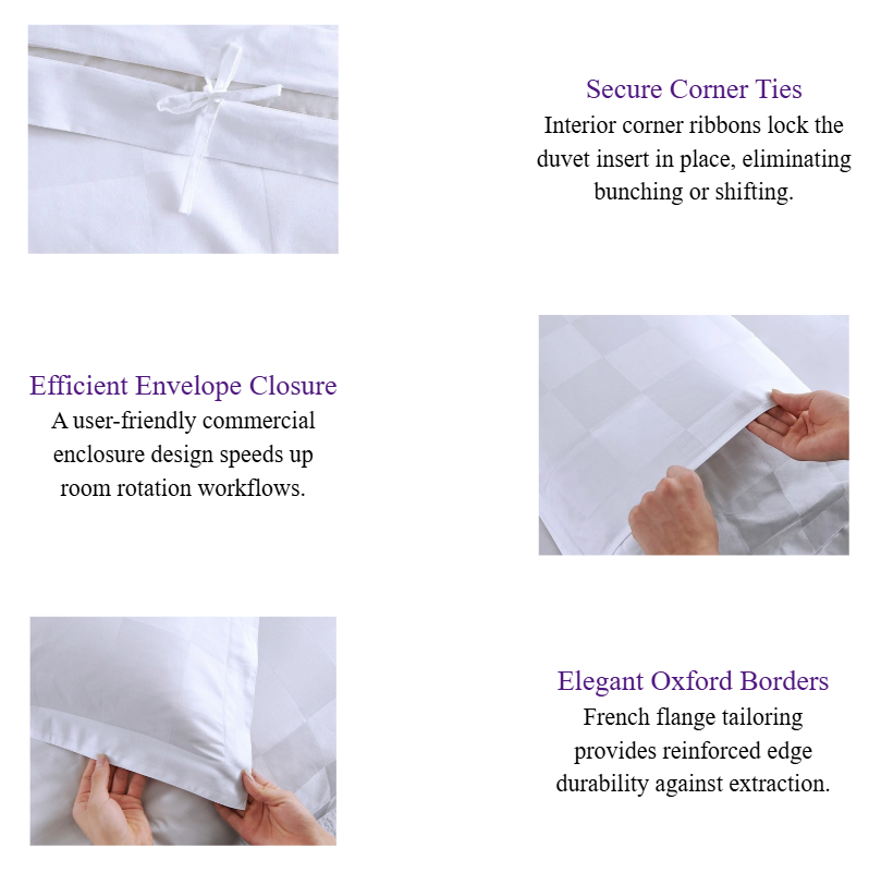 Hotel Collection Bedding Luxury Large Grid Jacquard Hotel Bed Sheets and Duvet Cover Set 300T for Hospitality Suite.png