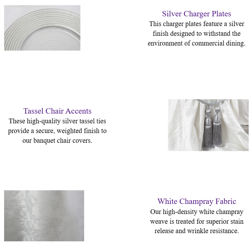White Champray Banquet Tablecloth & Tassel Chair Cover Set Commercial Hotel Catering Supplies.png