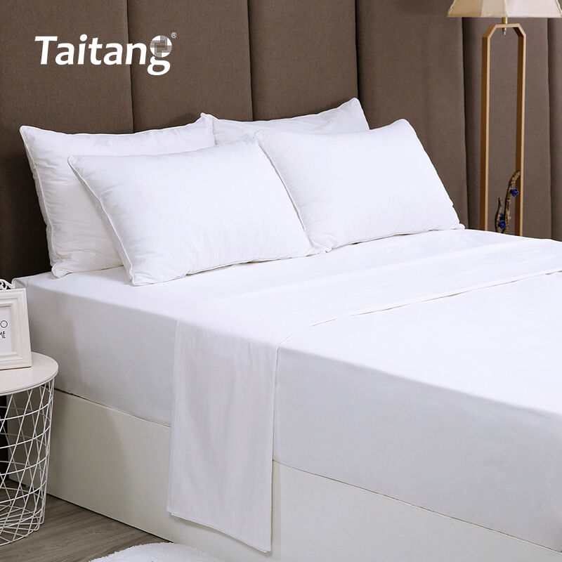 Seprai Hotel Katun Sateen Mewah, Perlengkapan Tempat Tidur Hotel dengan Jumlah Benang dan Ukuran yang Dapat Disesuaikan untuk Gaya Tempat Tidur Hotel