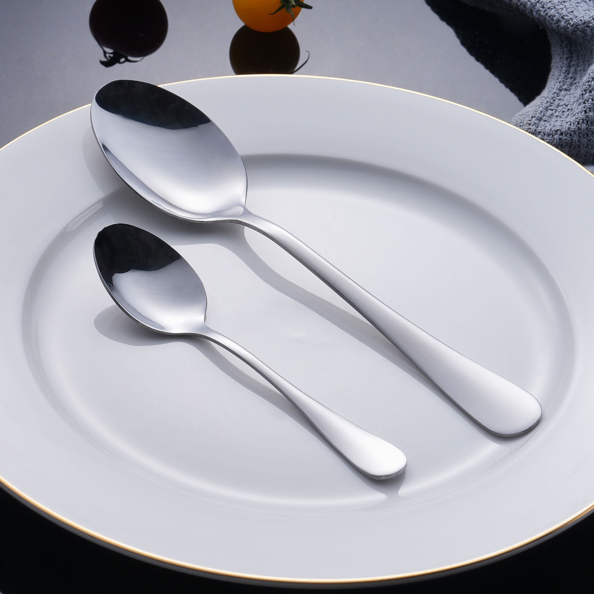 Minimalist Restaurant Cutlery Set Fluid Teardrop Hotel Flatware Collection Premium Steel Cutlery Set Restaurant Supply