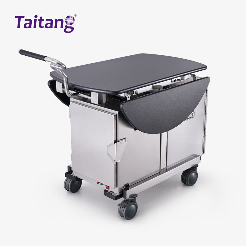 Hotel Supplies 4 Wheels Stainless Steel Room trolley with warmer