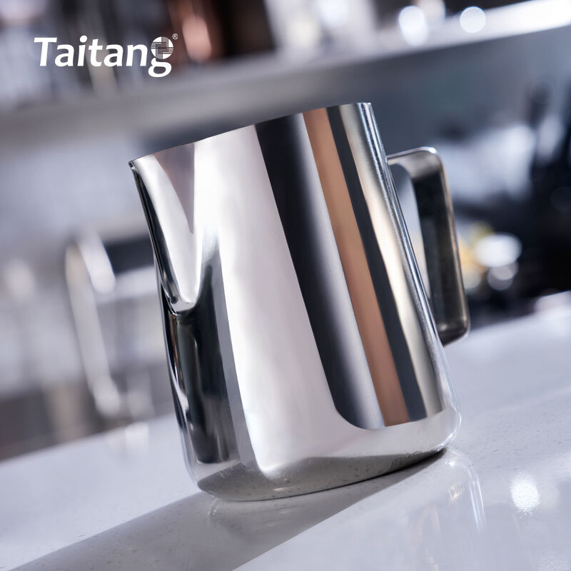304 Stainless Steel Milk Jug Drip-Free Coffee Pitcher for Hotel & Café