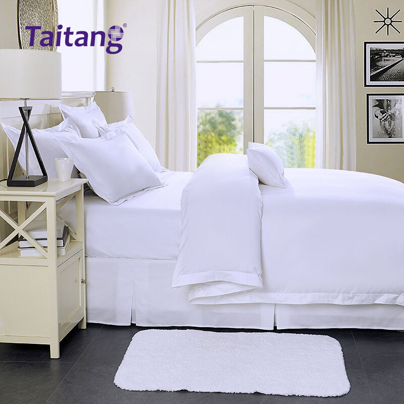 Set Perlengkapan Tempat Tidur Hotel Mewah—Katun Sateen 300 Thread Count, Grosir Seprai Hotel & Sarung Selimut untuk Kamar Tamu Bintang Lima