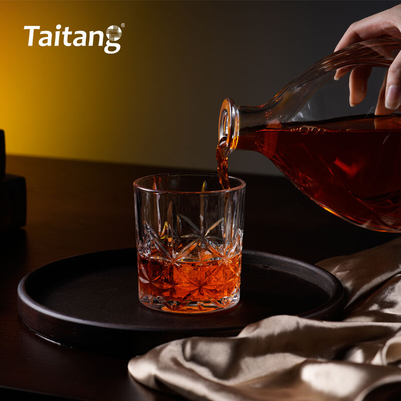 340ml Diamond-Cut Whiskey Glass Wholesale Rocks Glasses Hotel Bar & Catering Supplies