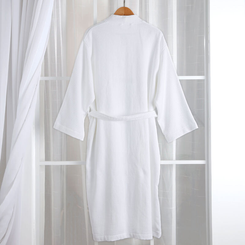 1200 g luxe wafel-terry dubbele laag kimono badjas, groothandel hotelbeddengoed en spasupplies