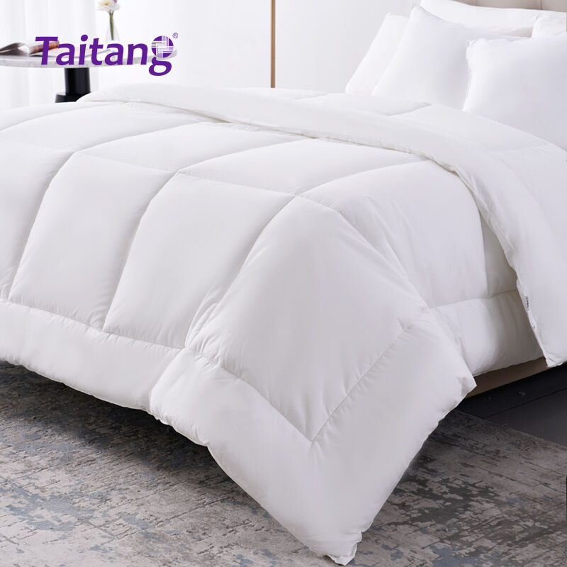 Hotel Style Duvet Insert 100% Cotton Down-Proof Fabric High-Loft Microfiber Filling for Luxury Hotel Collection