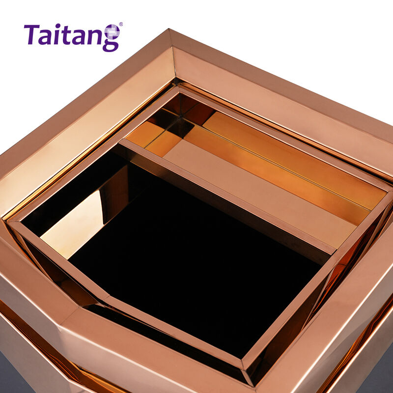 Modern Commercial Lobby Trash Can Deluxe Hotel Garbage Bin with Integrated Ashtray