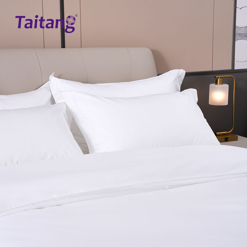 1.2m Twin Bed Luxury Hotel Bedding Sets 300T Combed Cotton Satin Hotel Suite Bedding Wholesale