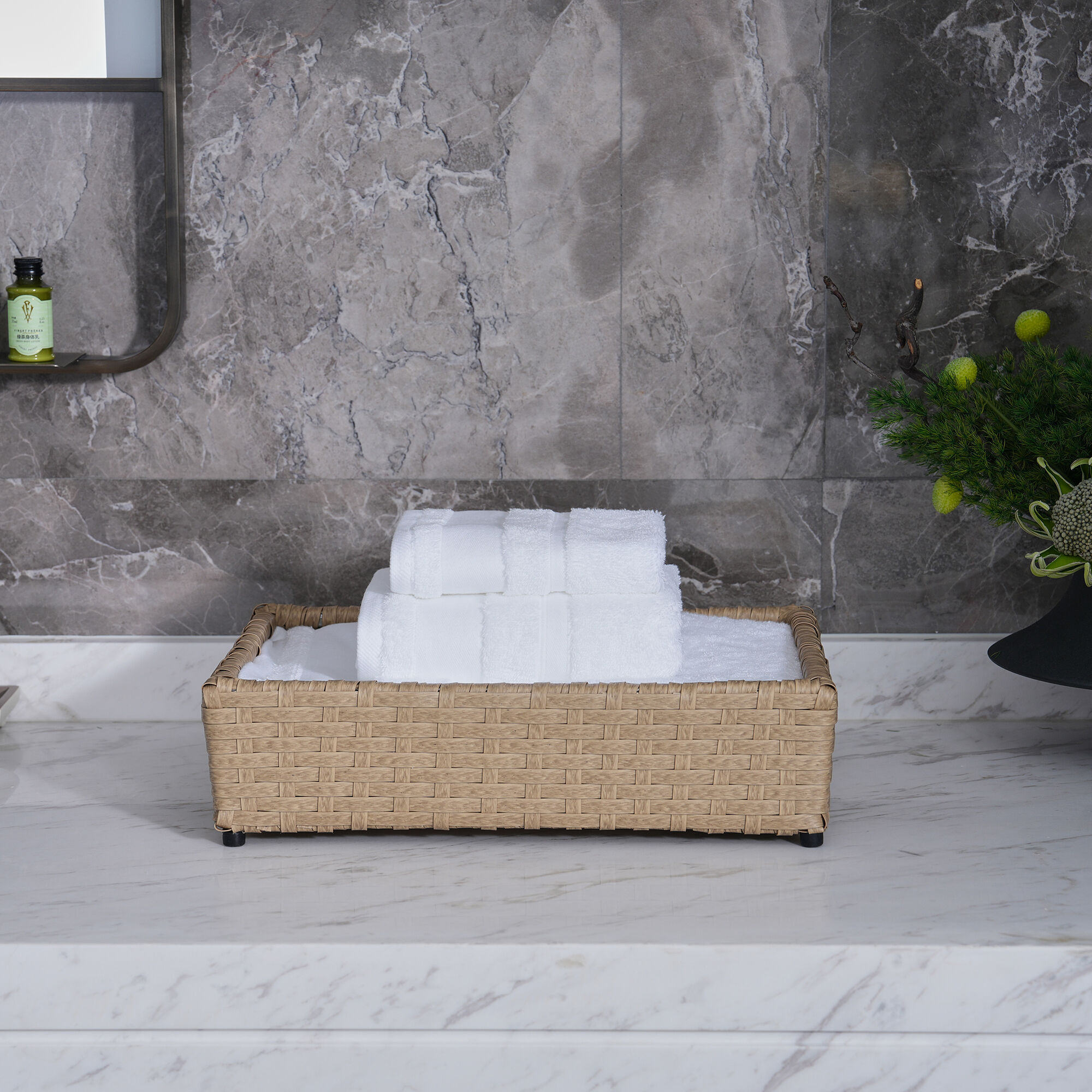 Hotel Luxury Towels 16S Spiral Cotton Bath Towel Sets with Platinum Satin Twill Border