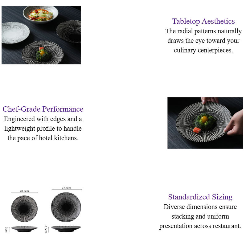 Sunburst Porcelain Dinnerware Collections Modern Ceramic Tableware Set for Luxury Hotels & Fine Dining.png