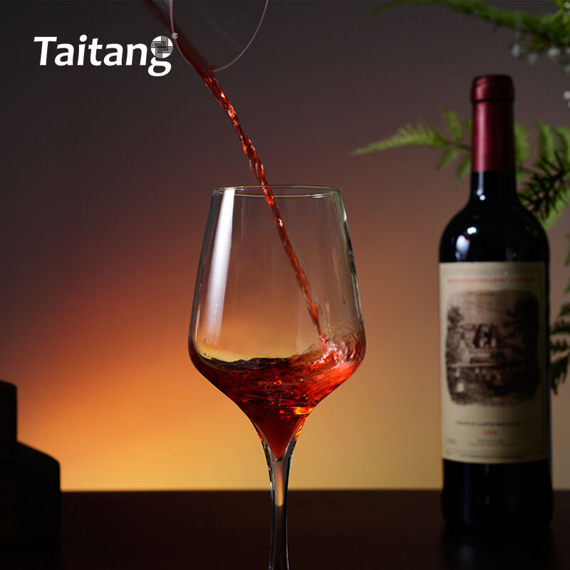 430ml Modern Angular Wine Glass Hospitality Glassware for Hotel Catering Supplies