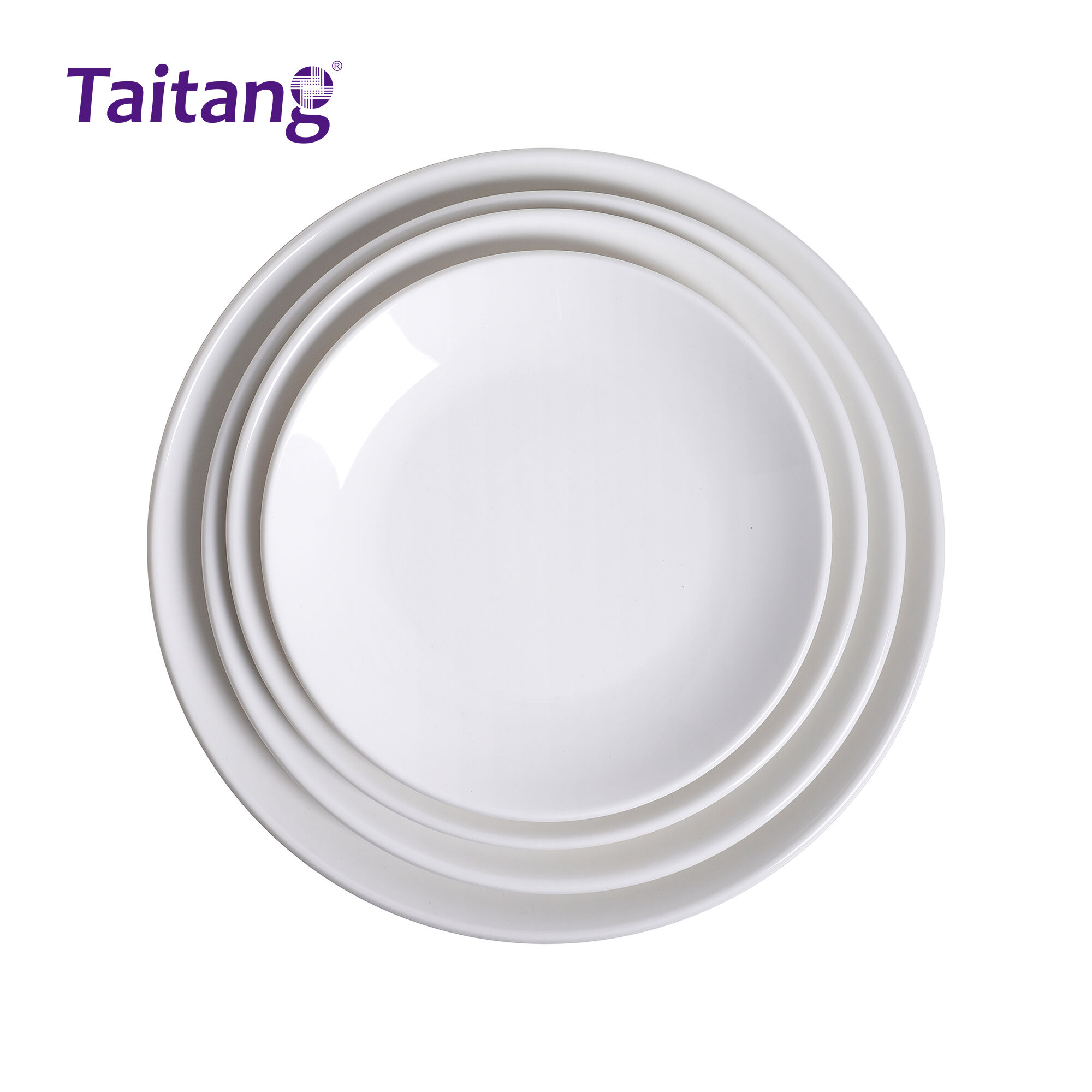 Porcelain Deep Dinner Plates Wide Rim Deep Plate for Hotel & Restaurant Service