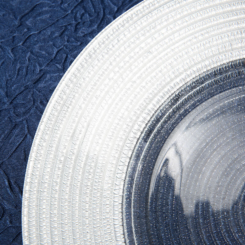 پارچه‌پوش میز شام‌خوری آبی تیره از جنس پلی‌استر و ست روبان‌های آبی سلطنتی — لوازم تأمین تجاری برای هتل و خدمات غذایی