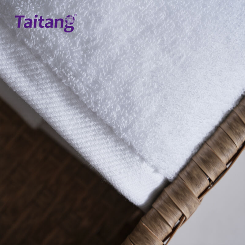 16S Luho na Set ng Tuwalya ng Hotel na Gawa sa Kapotan, Puti na May Satin na Stripe para sa Mga Linen sa Banyo para sa 5-Star na Hospitality