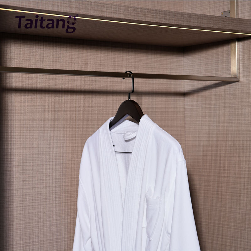 Black Beech Wood Hotel Hangers Heavy-Duty Suit & Trouser Hangers with Non-Slip Clips