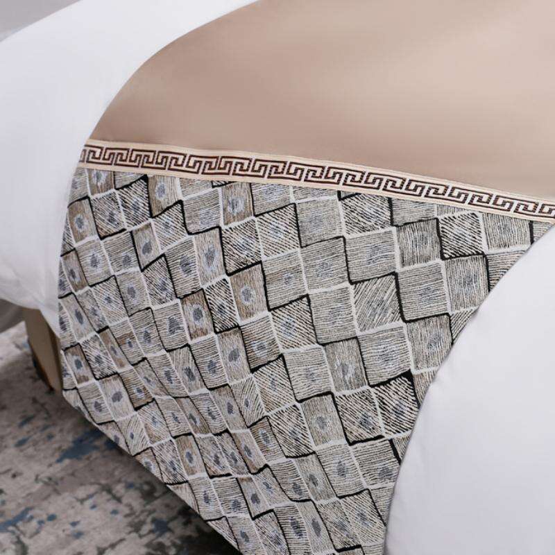 Side profile of the durable bed runner, demonstrating the high-density fabric and reinforced stitching..jpg