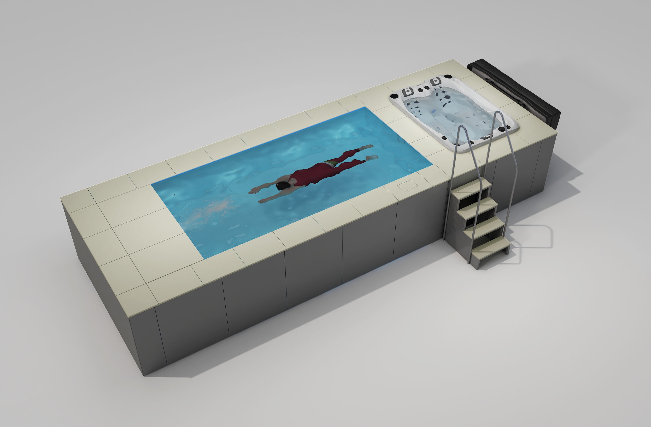 Double-Side Pool Stair 