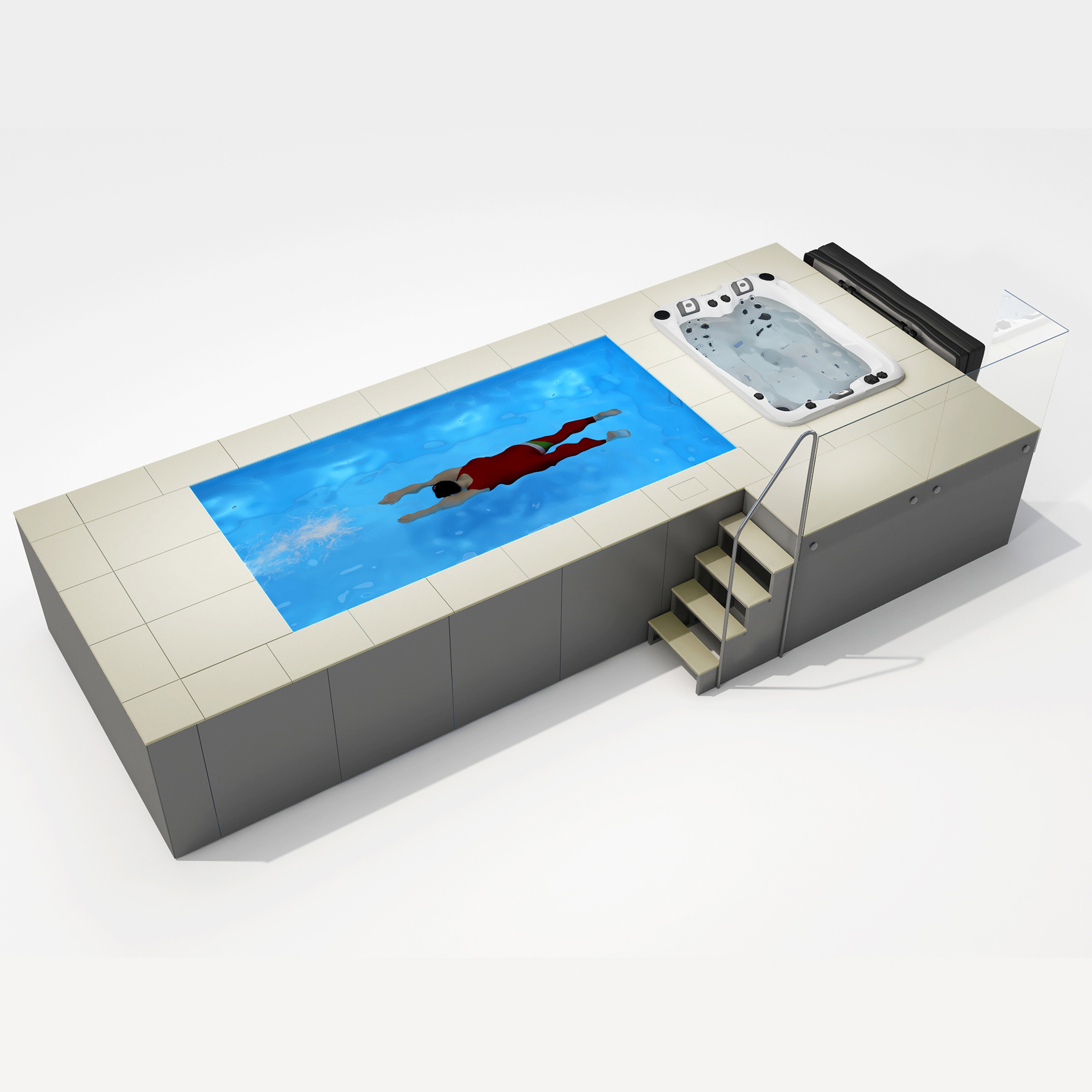 Se poate integra un spa cu un bazin modular?