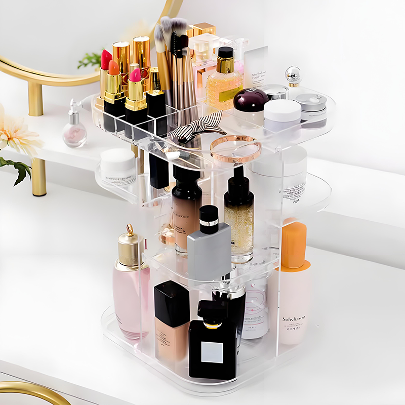 2025: Boom della personalizzazione — «Assembla da solo l'organizer rotante trasparente per cosmetici» apre l'epoca dello stoccaggio personalizzato