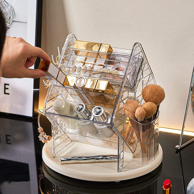 organizador de Cosméticos com Rotação 360°: A Solução Perfeita para Armazenar Maquiagem e Jóias