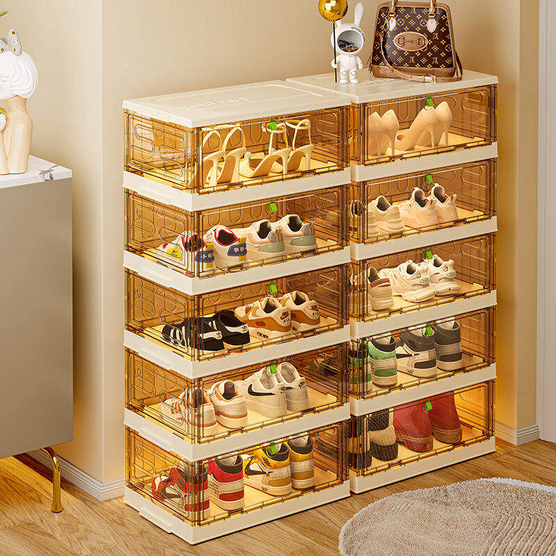 nova Caixa de Armazenamento para Sapatos Dobrável de 2026: Empilhável, Desmontável e Economizadora de Espaço para uma Entrada Mais Limpa