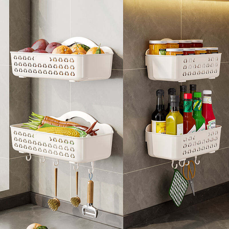 em 2025, os pedidos de cestas murais combinadas com ganchos cresceram 105%! Os modelos japoneses e coreanos para cozinha lideram as vendas: cesta de armazenamento + acessórios de cozinha suspensos em um único produto