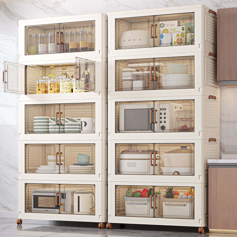 o salvador da cozinha pequena em 2025! Armário plástico de grande capacidade para cozinha, que pode ser dobrado e guardado após o uso, acabando com preocupações de espaço