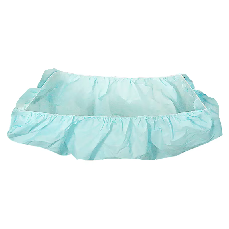 Custom Sizes Medical Antibacterial Fitted PP+PE Disposable Bedspread Non Woven Disposable Blue Hospital Disposable Bedspread