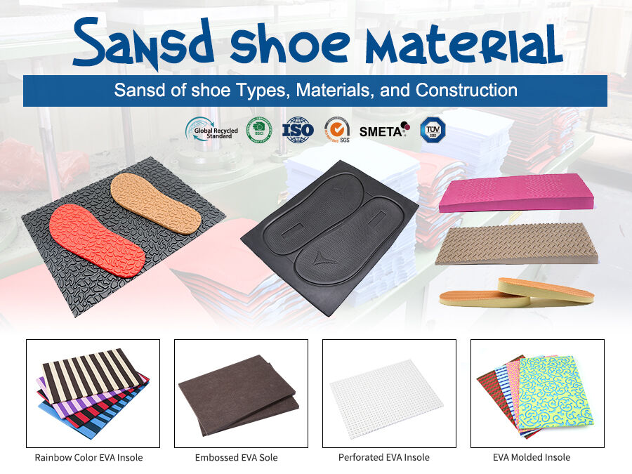 Clasificación de tipos de calzado, materiales y construcción