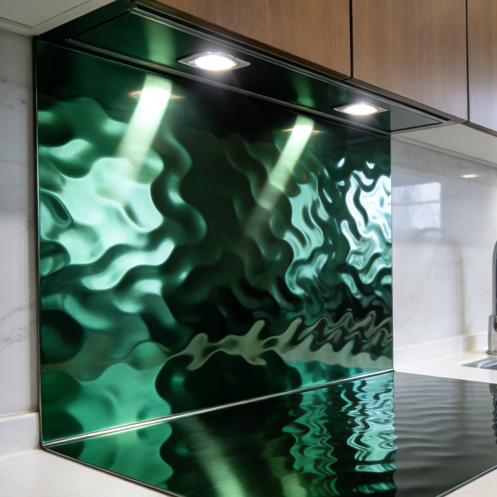 304 0.8mm Mirror PVD Green Small Ripple Stainless Steel Sheet