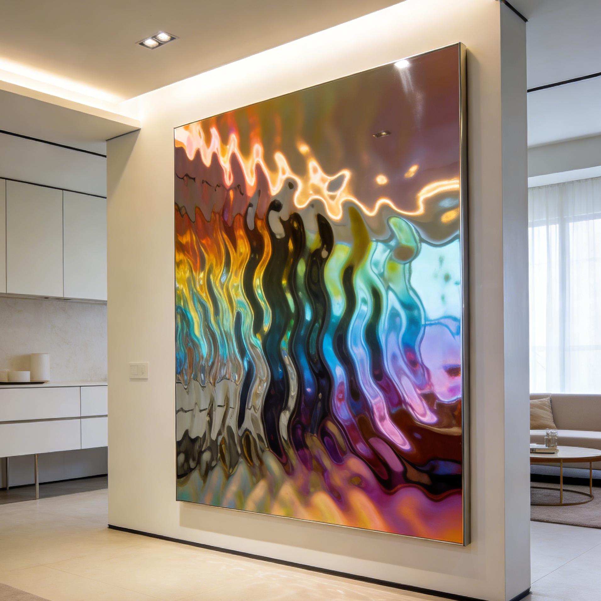 304 / 316 PVD Mirror Rainbow Water Ripple Stainless Steel Sheet