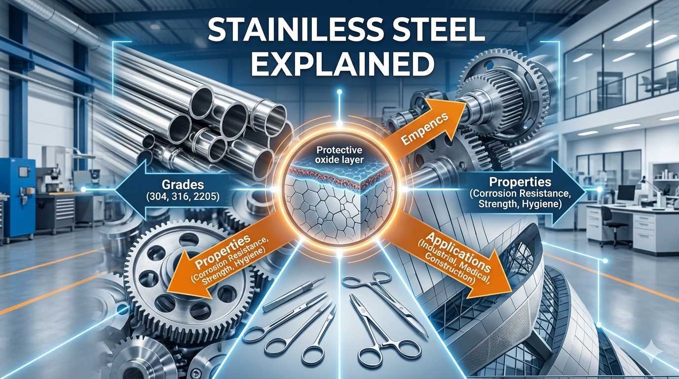 Stainless Steel Explained: Grades, Properties, Applications, and How to Choose the Right Material