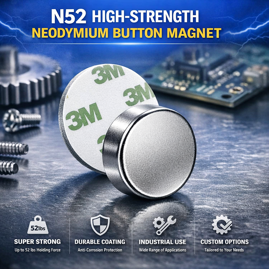 N52 Grade Neodymium Round Button Magnet