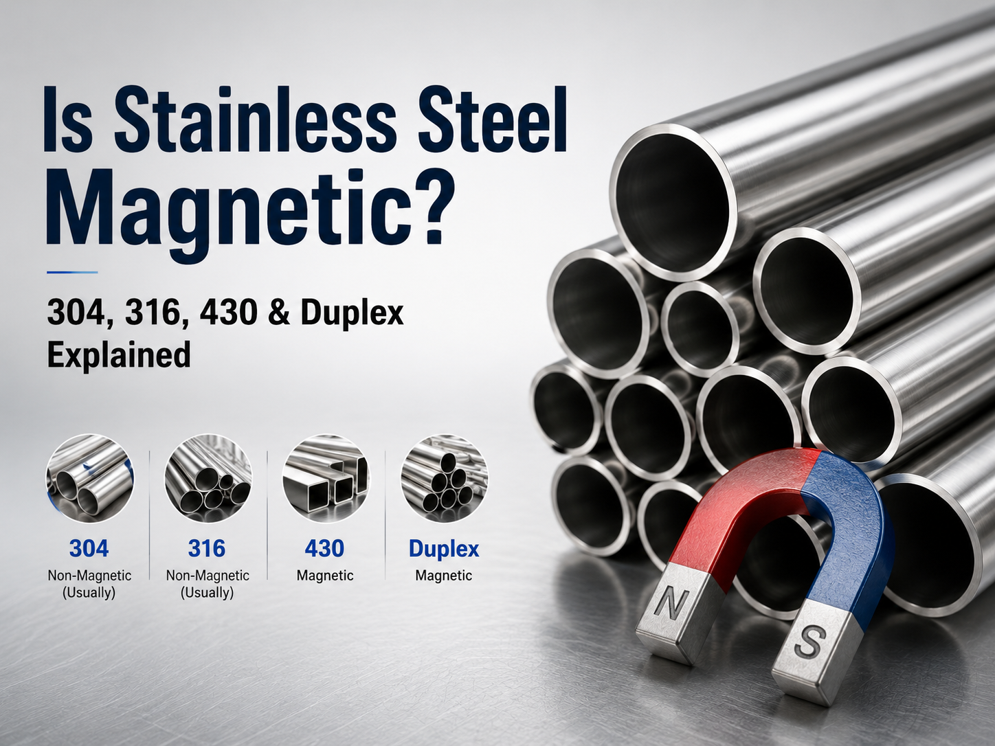 Is Stainless Steel Magnetic? 304, 316, 430 & Duplex Explained
