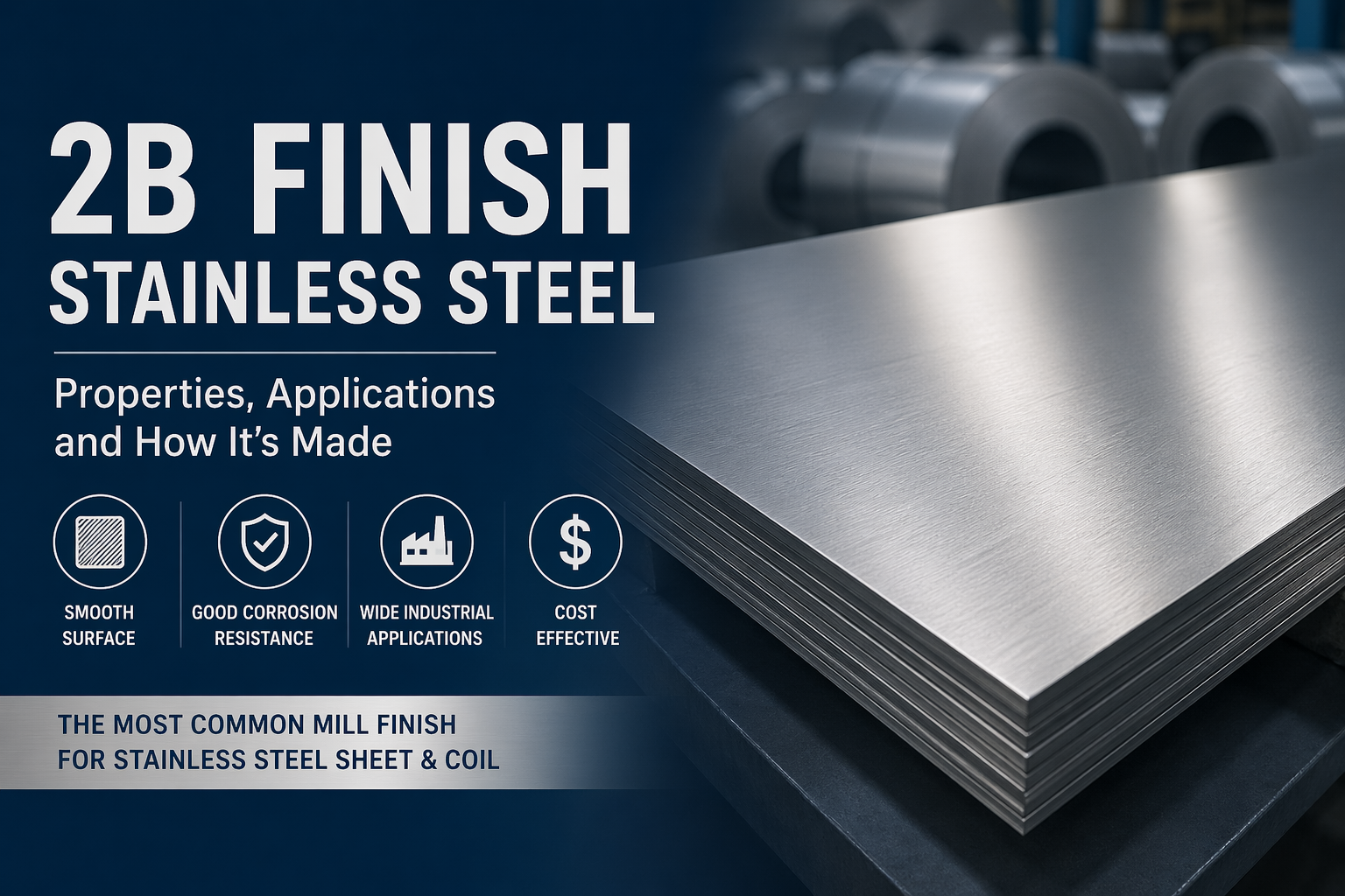 Stainless Steel 2B Finish: What It Is, Properties, and Applications