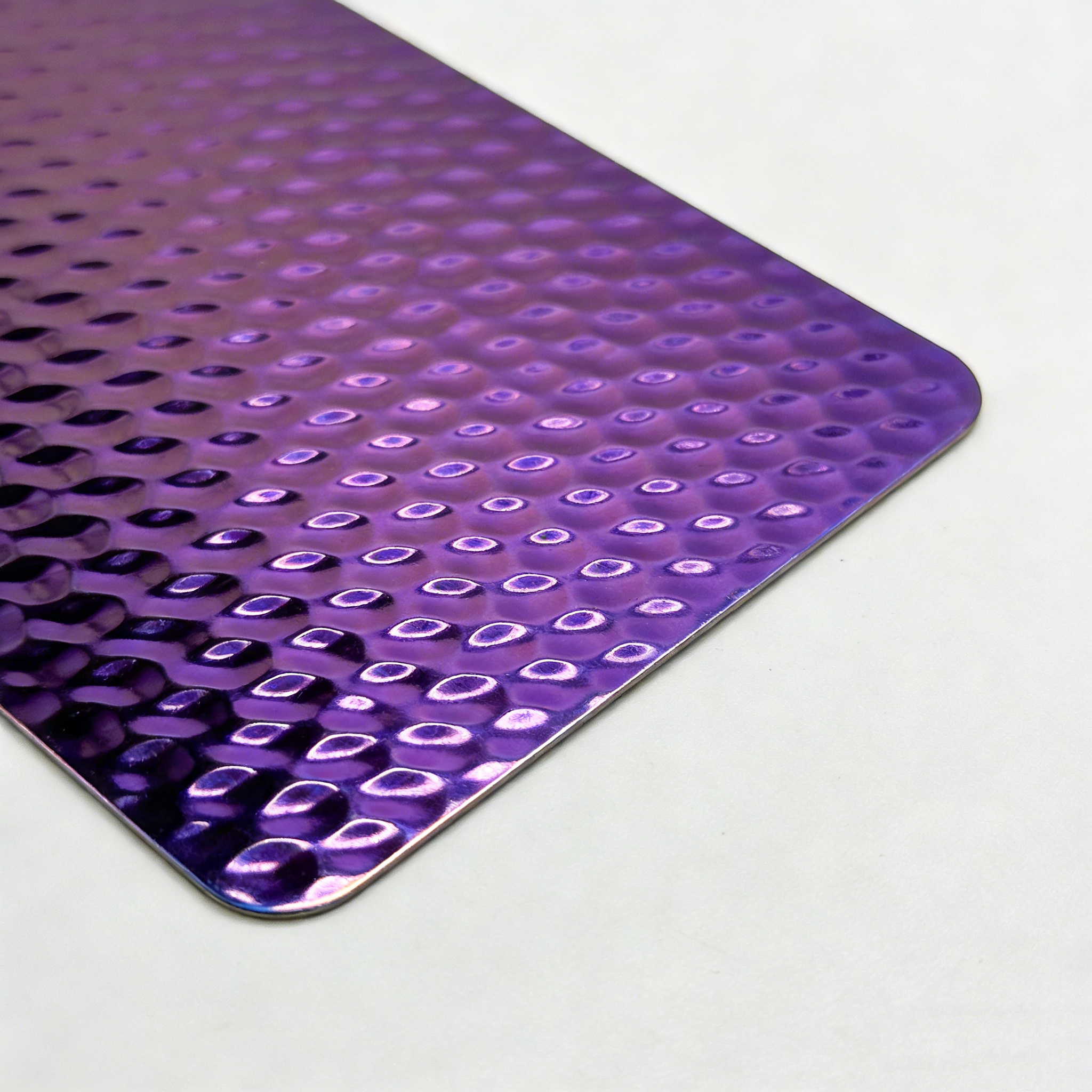 SS304 Mirror PVD Purple Small Wave Water Ripple Stainless Steel Sheet