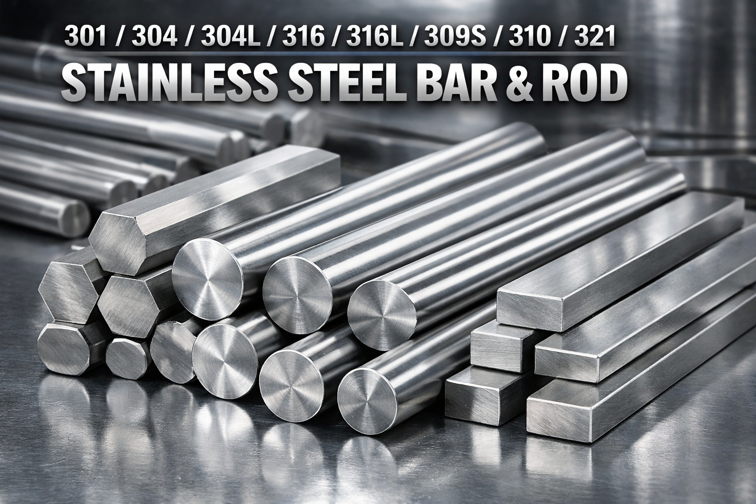 301 / 304 / 304L / 316 / 316L / 309S / 310 / 321 Stainless Steel Bar & Rod