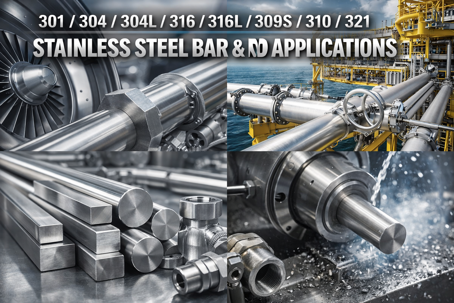 301304  304L  316  316L  309S  310  321 Stainless Steel Bar & Rod application.png