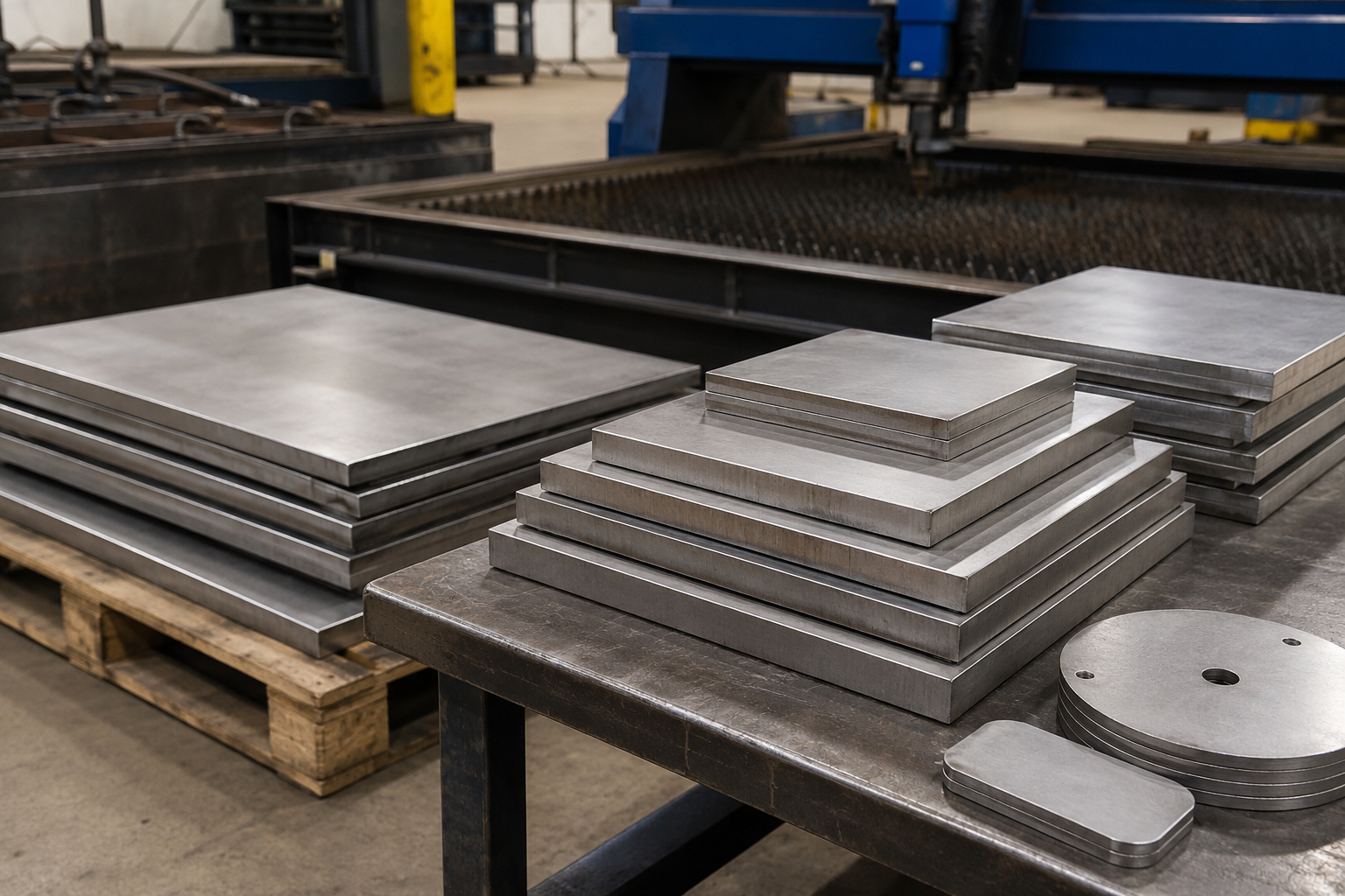 Cut to size stainless steel plates for industrial fabrication