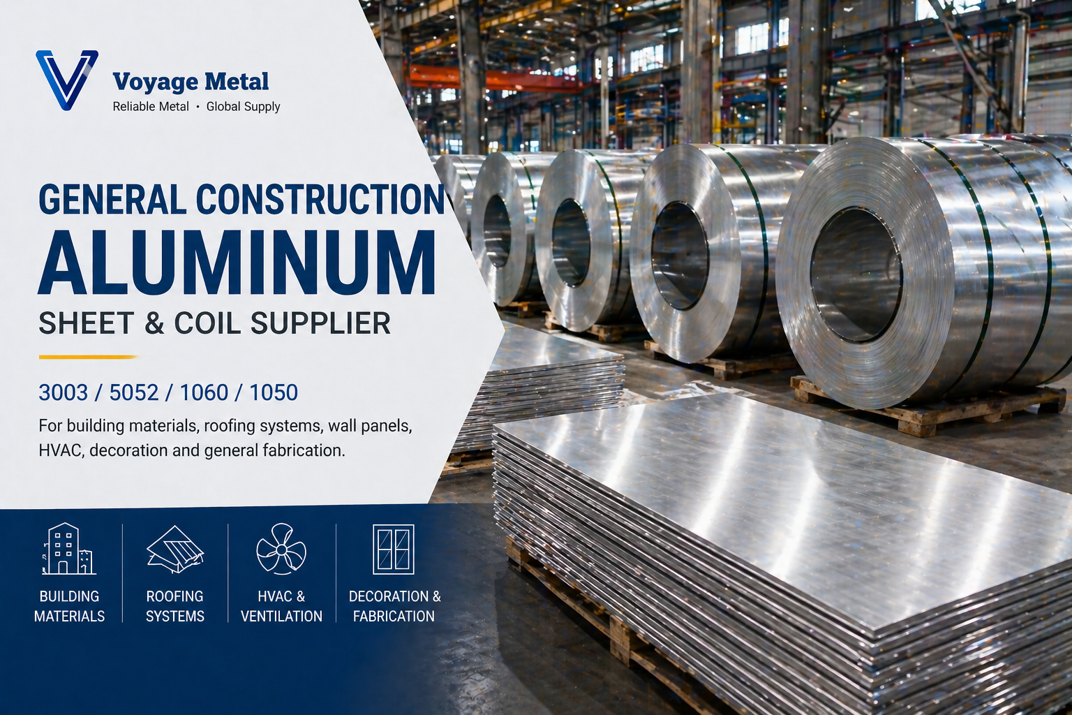 Construction Aluminum Sheet, Coil, Plate, Bar & Tube Supplier