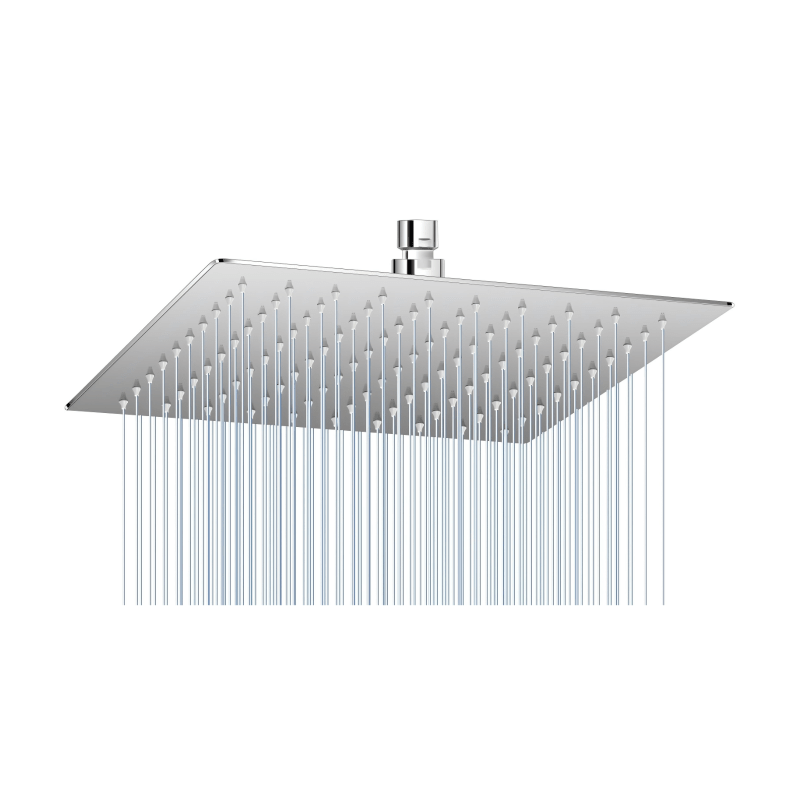 Factory Direct Sale Big Size SUS304 Made,no-rusting ,Silicone Spray nozzles Metal Rain Shower head for luxury showering in Apartment or Hotel