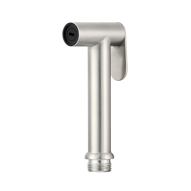 Niklem kartáčovaný SUS304 bidet | 100PSI super proudnicový Shattaf s mosaznými kolíky (dvoustupňový režim stříkání)