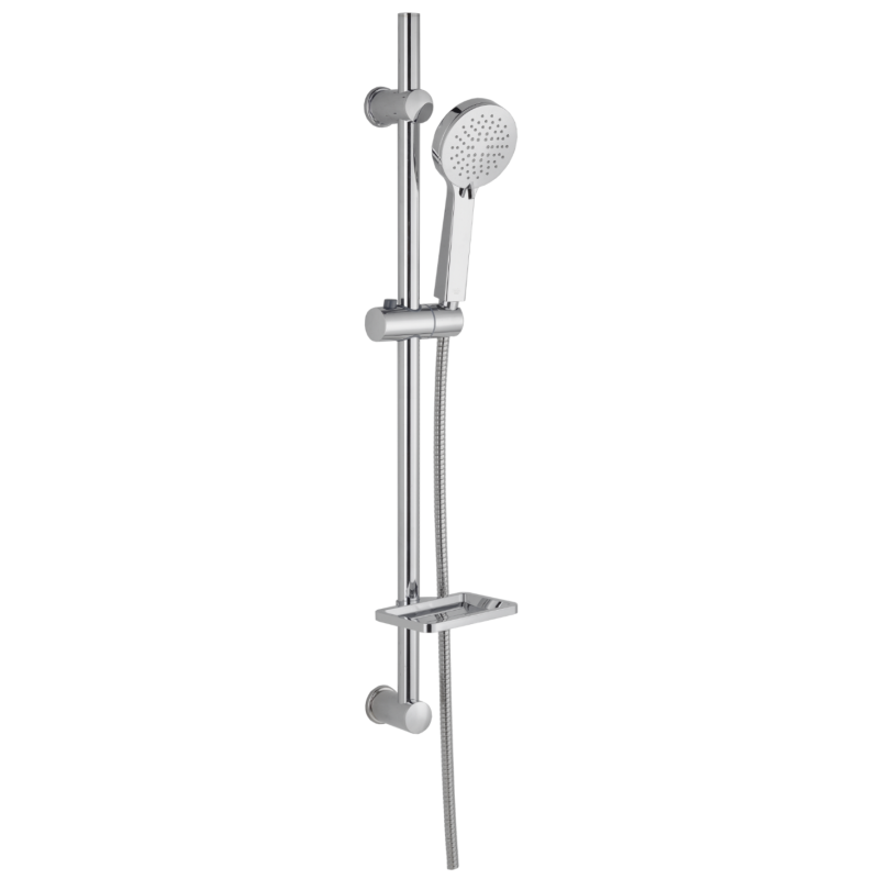 Rel Pancuran Gun Grey Set Adjustable Sliding Bar Pancuran Hujan Tangan Bathbon