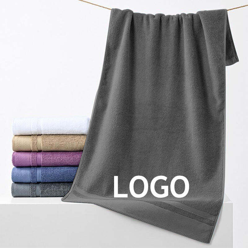 100*50cm Luxury Cotton Custom Logo Bath Towel Sets For Hotel Home