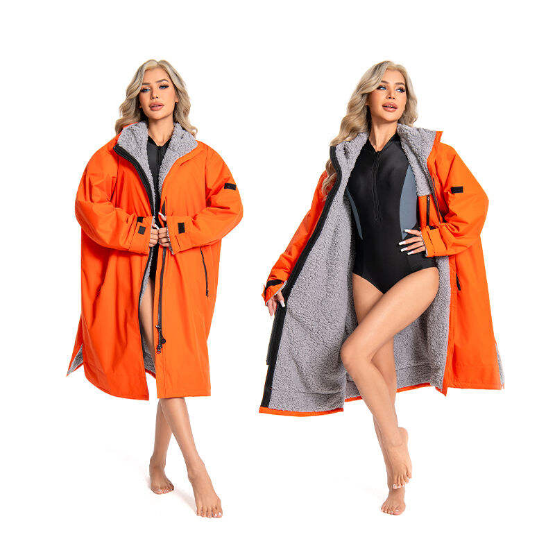 Warme, wasserdichte, kapuzenförmige Wechselrobe für Surfer, Surf-Poncho