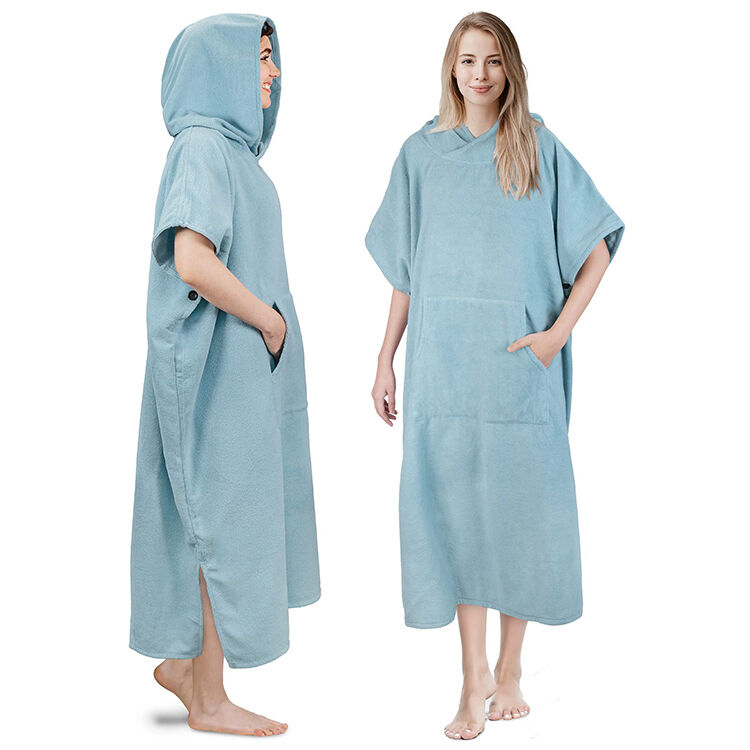 Surf-Poncho-Wechseltuch, Swim-Robe mit Tasche, Plus-Size-Swim-Cover-Up-Poncho