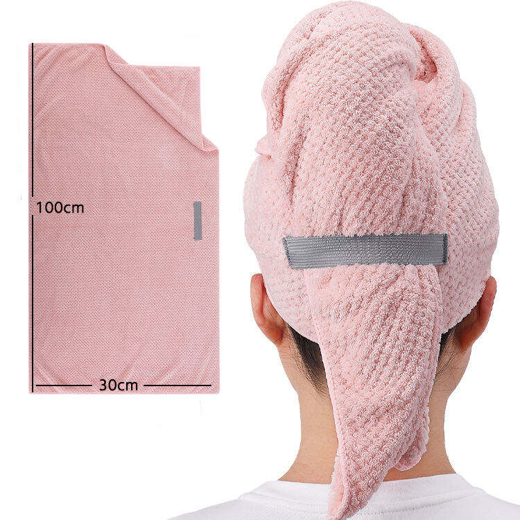 Custom design super absorberende microfiber wafels haar turban wrap handdoeken