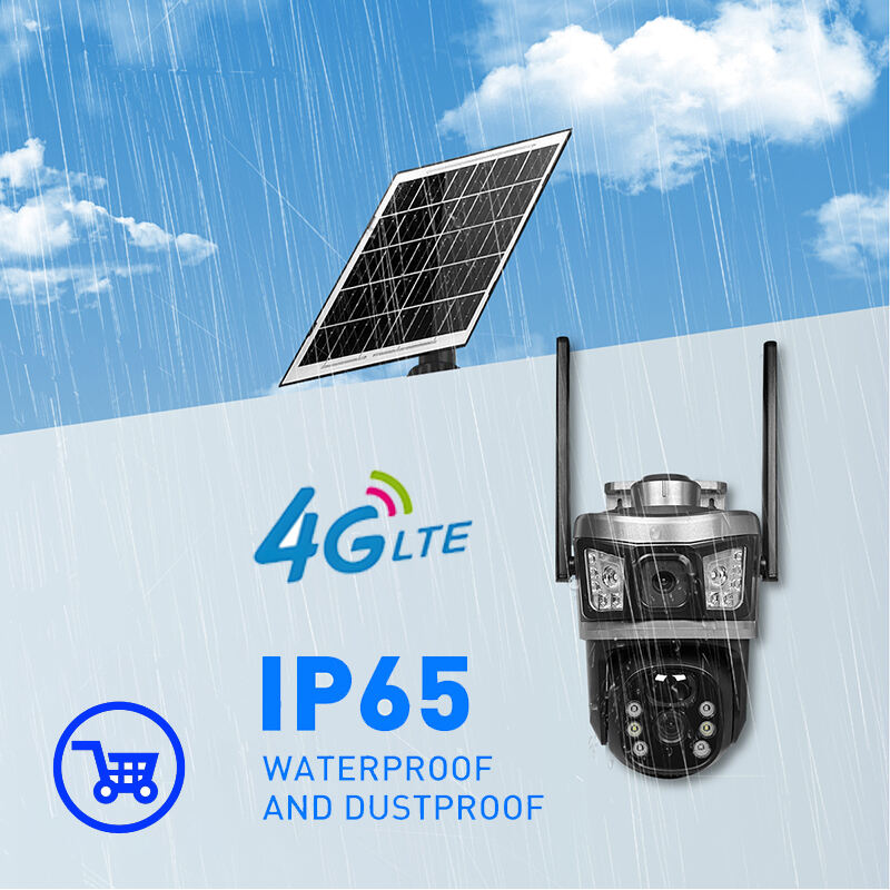 V380 RV17-4G Сырткы WiFi CCTV Коопсуздук камерасы 3MP+3MP Эки линзалуу Эки жактуу аудио Түнкү көрүү IP65 Булуттук маалымат Кыймылды таануу PTZ